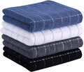 Homaxy 100% Cotton Terry Kitchen Towels, 4 Pack, Multiple Color | Ultra Soft and Absorbent Dish Towels for Kitchen, Suitable for Drying and Washing Dishes