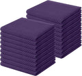 Homaxy 100% Cotton Waffle Weave Kitchen Dish Cloths 18-Pack, Eggplant | 12 x 12 Inches, Ultra Soft Absorbent Dish Towels, Quick Drying Dish Rags with Hanging Loop