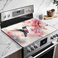 HummingBird Cherry Blossom Stove Top Covers for Electric Stove, Spring Flower Electric Gas Stove Pad Heat Resistant Range Cooktop Protector for Home Decor Kitchen 28"x20"