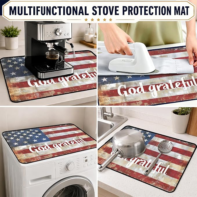 Stove Top Covers with A Non-slip Rubber Coating | protect Your Stove from Scratches, Extend Countertop Space, and Add A Classic Kitchen Touch