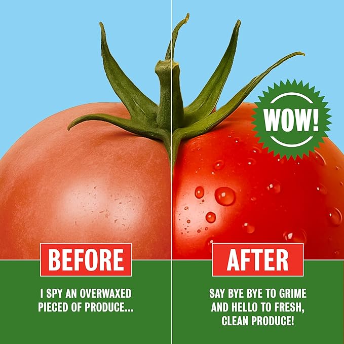 Rebel Green Fruit & Veggie Clean, Plant-Derived Produce Cleaner | Natural Fruit and Vegetable Wash with No Aftertaste, Dirt & Grime Removal, Half Gallon Refill Bottle