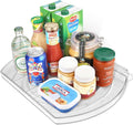 Lazy Susan Turntable for Refrigerator, Square Turntable Organizer for Fridge Cabinet, Pantry, Countertop | 16.5" x 11.1" (Rectangle 1 Pack - Clear)