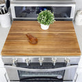 Hanobe 30” Wood Noodle Board Electric Gas Stove Cover | Large Wooden Stove Top Boards with Handles for Home Kitchen RV