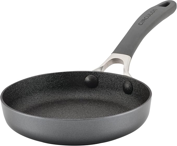 Circulon A1 Series with ScratchDefense Nonstick Induction Small Frying Pan for Eggs, Induction Cookware, Egg Pan, 6.25-Inch, Graphite