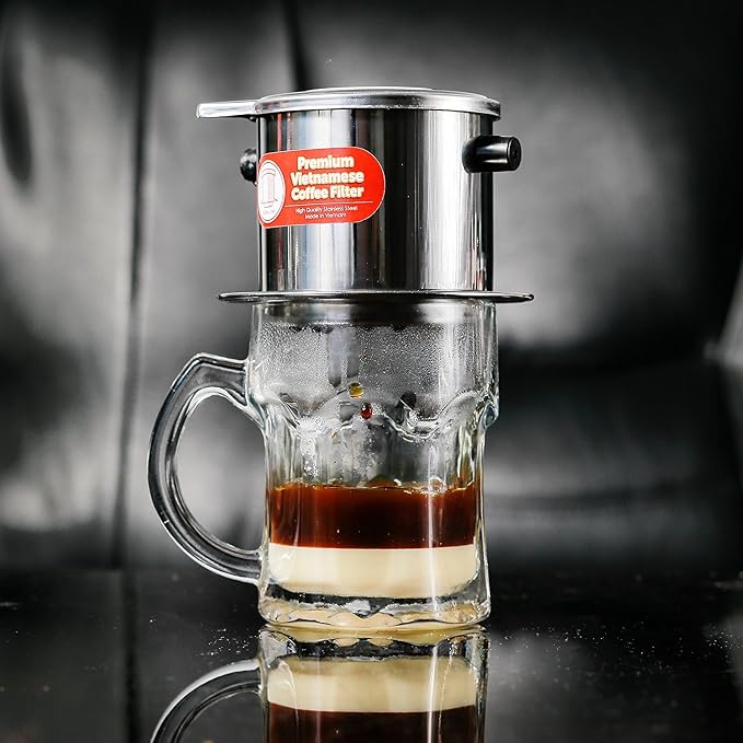 Vietnamese Coffee Filter Phin 11 Ounce (Large), Gravity Insert, One Cup