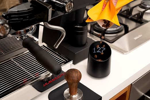 Subminimal SubScale Digital Dosing Cup with LED Display - Black | Sleek & precise scale, dosing cup accessories, measures coffee grounds for espresso