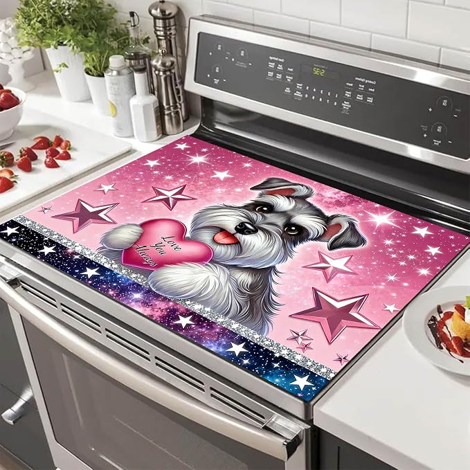 HOMETITUTE Spring Stove Top Cover 28x20 Puppy Heart Heat Resistant