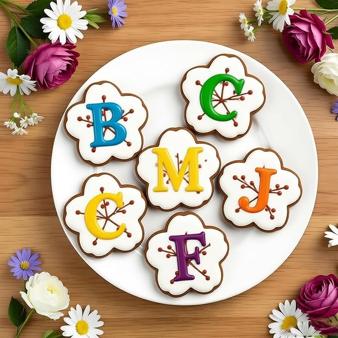 10PCS Heart Cookie Cutter & Flower Cookie Mold, Stainless Steel Kitchen Baking Supplies, Sandwich Cutters, 5 Sizes for Fondant Cake, Cookies, Biscuits & DIY Party Decor (Heart-Flower)