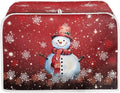 Christmas Snowman Print 2 Slice Toaster Cover Foldable Kitchen Small Appliance Cover Dust and Fingerprint Protection, Machine Washable Home Kitchen Decor Accessories for Xmas