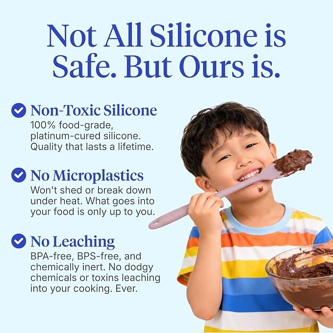 GIR 5-Piece Silicone Kitchen Utensils Set, Non-Toxic Cooking Utensils for Cooking and Baking, Heat Resistant, Food Grade, Dishwasher Safe Rubber Spatula, Ladle, Spoon - Rose