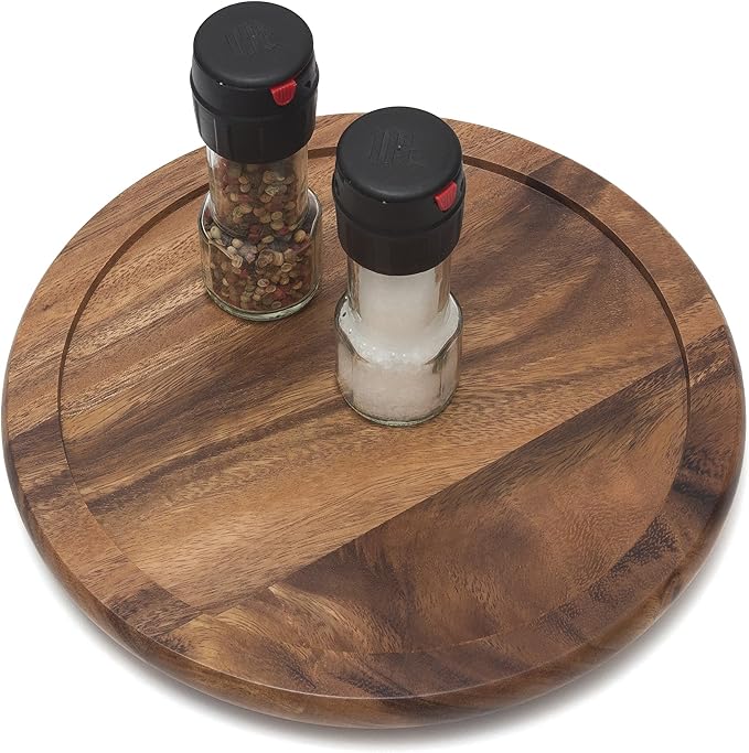 Lipper International Acacia Wood 10" Kitchen Turntable