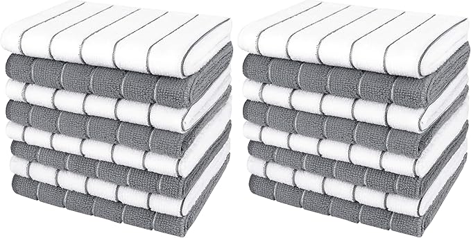 AIDEA Kitchen Towels, Absorbent Dish Cloth for Kitchen, Soft Dish Towels for Home, Multi-Purpose Cloths for Household Cleaning and Drying-8PK, 12”x12” (Pack of 2)
