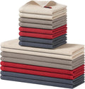 Homaxy 16 Pack 100% Cotton Kitchen Towels and Dishcloths Set, Mixed Color | 12 x 12 Inches and 13 x 28 Inches Kitchen Towels Set, Ultra Soft Absorbent Dish Cloths for Washing Dishes