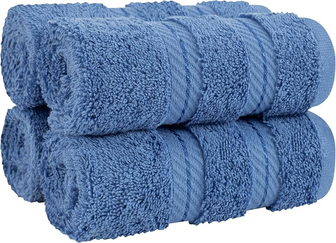 American Soft Linen 100% Cotton Luxury Turkish Towels, 4 PC Washcloth Set | Soft Absorbent Quick Dry OEKO Tex Standard 100 Certificated Durable Machine Washable Premium Hotel Quality