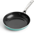 Blue Diamond 8" Diamond Infused Ceramic Nonstick Frying Pan, Turquoise | PFAS-Free Ceramic Nonstick Skillet, Dishwasher & Oven Safe, Stay Cool Handle, Durable Metal Utensil Safe, Egg & Omelet Pan