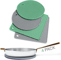 Silicone Trivets for Hot Dishes, Pots, Pans (4 Pack) - Heat-Resistant Pot Holders for Kitchen Countertop Mats - Silicone Trivet Mat - Multipurpose Counter Pads