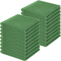 Homaxy 100% Cotton Waffle Weave Kitchen Dish Cloths 18-Pack, Grass Green | 12 x 12 Inches, Ultra Soft Absorbent Dish Towels, Quick Drying Dish Rags with Hanging Loop