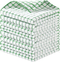 Homaxy 8 Pack Terry Kitchen Dish Cloths, 12"x12", Green | Super Soft and Absorbent Dish Rags, Quick Drying Reusable Dish Towels for Washing Dishes