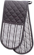 DII Double Strip Chef Kitchen Cooking & Baking Collection, Double Oven Mitt, 35x7.5, Mineral Gray