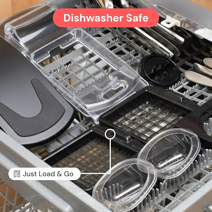 Fullstar Pro Original Vegetable Chopper & Spiralizer, Kitchen Prep Tool | 4 in 1 Veggie Slicer, Onion & Fruit Cutter with Sharp Stainless Steel Blades & Container, All-in-One Food Prep Tool (Clear)