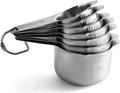 Spring Chef Stainless Steel Measuring Cups Set of 7 with Pour Spout | Metal Measuring Cups for Measuring Dry or Liquid Ingredients, Easy to Read Markings, Dishwasher Safe Nesting Cups for Kitchen