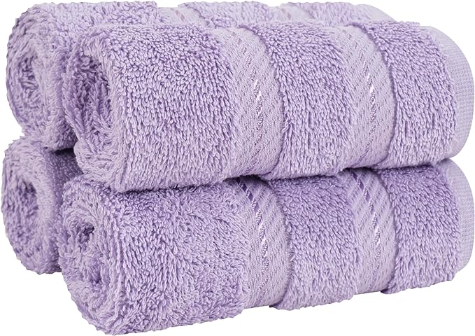 American Soft Linen 100% Cotton Luxury Turkish Towels, 4 PC Washcloth Set | Soft Absorbent Quick Dry OEKO Tex Standard 100 Certificated Durable Machine Washable Premium Hotel Quality