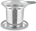 Teabloom Elegant Stainless Steel Loose Leaf Tea Infuser with Lid & Drip Tray – Extra Fine Mesh Basket for Mugs, Cups & Small Teapots – Food Grade Materials, Dishwasher Safe