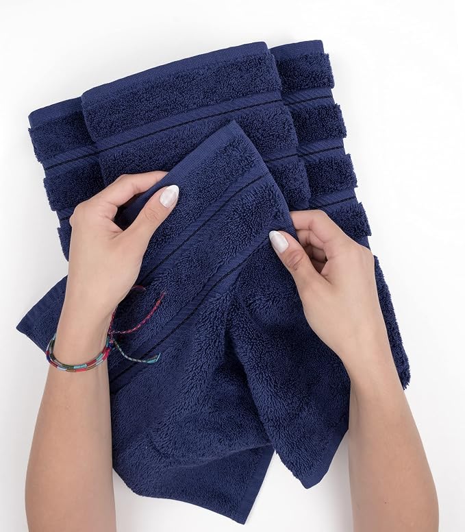 American Soft Linen 100% Cotton Luxury Turkish Towels, 4 PC Hand Towel Set | Soft Absorbent Quick Dry OEKO Tex Standard 100 Certificated Durable Machine Washable Premium Hotel Quality