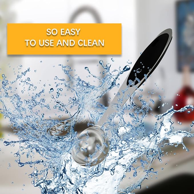2PCS 1Tsp(5ml, 1/6oz) Measuring Spoon, Stainless Steel Measure Scoop | Accurate, BPA-Free, Dishwasher Safe, Silicone Grip, Engraved Marking, Kitchen Essential
