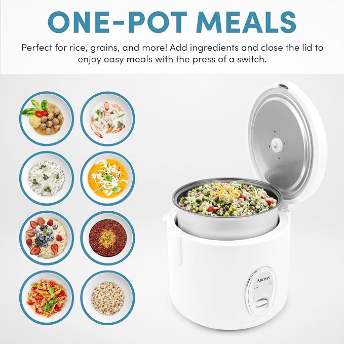 Aroma Housewares 8-Cup (Cooked) (4-Cup UNCOOKED) Cool Touch Rice Cooker (ARC-914S)