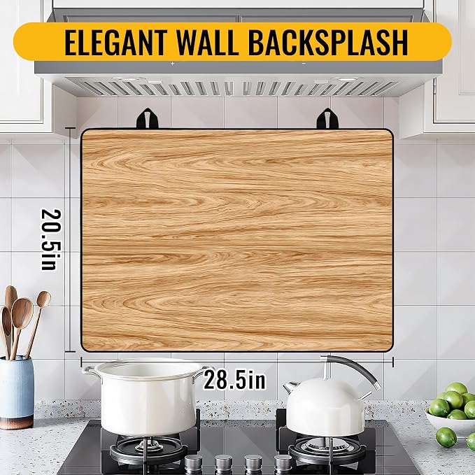 NYZE Stove Top Cover for Electric/Glass Stove Wood Color Flat Top Cooktop Protector, Electric Cooktop Cover, Extra Counter Space for Kitchen