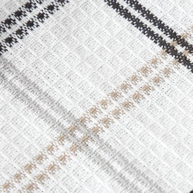 T-Fal Premium Waffle Dish Cloths: Highly Absorbent, Super Soft Long Lasting - 100% Cotton, 12"x13" Towel for Cleaning & Drying, (4-Pack), Neutral