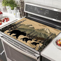 HOMETITUTE Mountain Bear Stove Cover 28x20 Heat Resistant Diatomite Mat