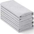 Homaxy 100% Cotton Waffle Weave Kitchen Towels, 4 Pack, Light Grey | Soft and Absorbent Dish Towels, 16 x 26 Inches Quick Dry Hand Towels