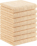 Homaxy 100% Cotton Terry Kitchen Towels, 8 Pack, Apricot | Ultra Soft and Absorbent Dish Towels for Kitchen, Suitable for Drying and Washing Dishes