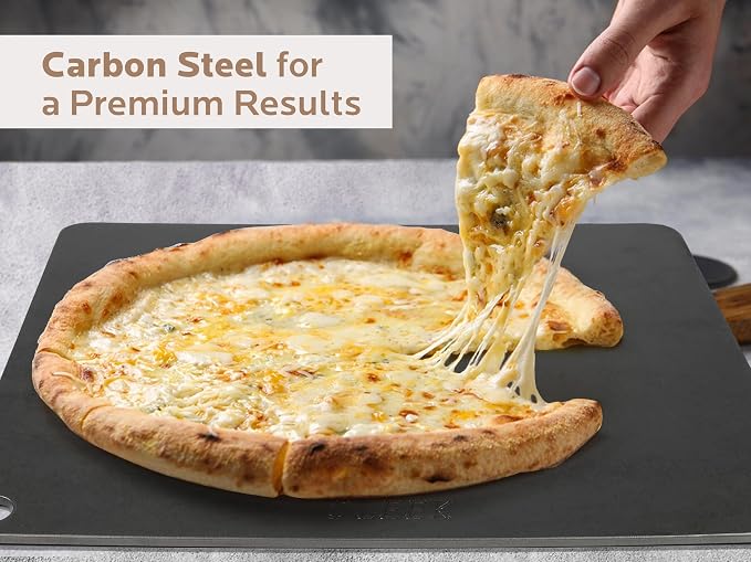 Pizza steel Sheets for oven - Metal baking steels sheets for oven - Pizza steels 16x13.4 inches - Steel stone for oveens - Baking's pro pizzaa - Baking's stone