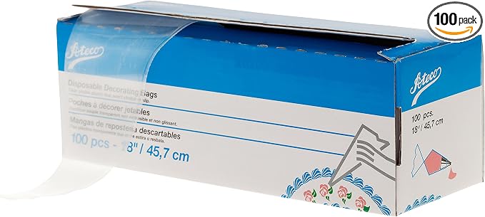 Ateco Disposable Decorating Bags, 18-Inch, Pack of 100