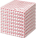 Nialnant 8 Pcs Kitchen Dish Rags,100% Cotton Kitchen Towels | Soft Absorbent Quick Drying Dish Cloths for Washing Dishes,Cleaning rags - 11 x 11In Red