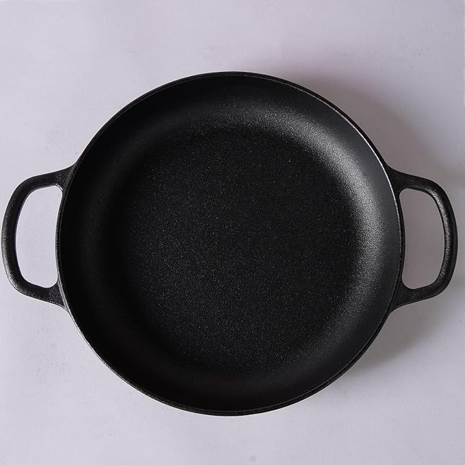 Cast Iron Bread Pan, Sourdough Artisan Bread Oven – Pre-Seasoned – Round 26 cm, 6.25 L (6.6 qt) – Boule Pan with a Deep Lid for Steam Baking