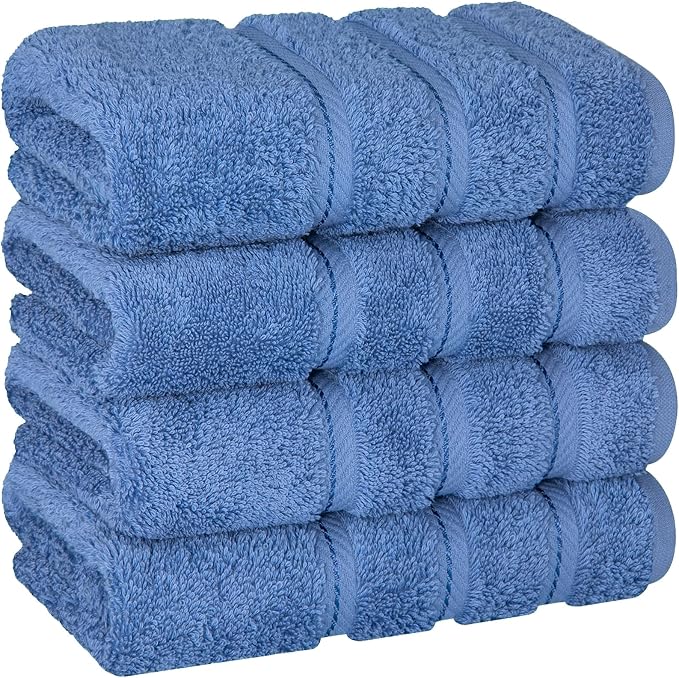 American Soft Linen 100% Cotton Luxury Turkish Towels, 4 PC Hand Towel Set | Soft Absorbent Quick Dry OEKO Tex Standard 100 Certificated Durable Machine Washable Premium Hotel Quality