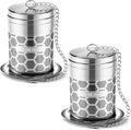 House Again 2 Pack Large Tea Infusers, Extra Fine Mesh Tea Strainers for Loose Tea, Slim Lid & 304 Stainless Steel, Filter Bags Diffusers, Loose Leaf Tea Steeper for Brew Tea Spices & Seasonings