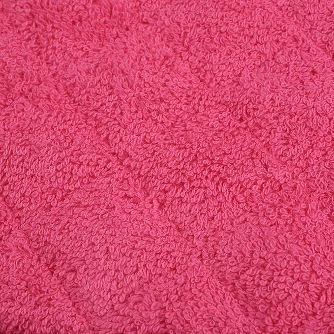 100% Cotton Kitchen Everyday Basic Terry Pot Holder Heat Resistant Coaster Potholder for Cooking and Baking Set of 5 (Dark Pink)