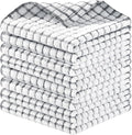 Homaxy 8 Pack Terry Kitchen Dish Cloths, 12"x12", Grey | Super Soft and Absorbent Dish Rags, Quick Drying Reusable Dish Towels for Washing Dishes