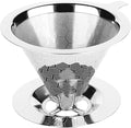 Pour Over Coffee Maker, Single Cup | Reusable Metal Coffee Filter, 304 Stainless Steel
