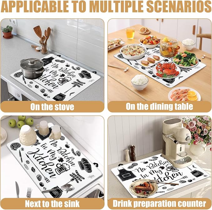 Kitchen Stove Top Covers for Electric Stove, Electric Gas Stove Pad Heat Resistant Range Cooktop Protector for Home Decor Kitchen 28"x20"