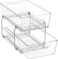 Simple Houseware 2 Tier Basket Drawer Cabinet Pull-Out Organizer, Clear