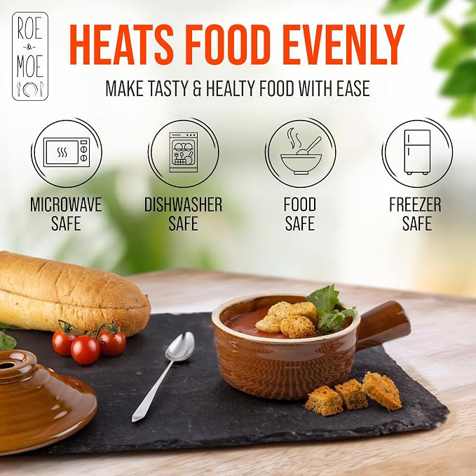 Set of 2 Roe & Moe Egg Cooker - Non-Stick, Ceramic Microwave Egg Poacher with Dome Chimney Lid- Savor the Joy of Culinary Adventures, from Poached Eggs to Delicious Soups with our Microwave Steamer