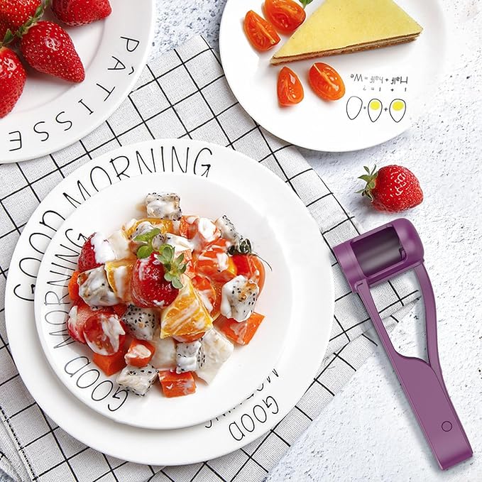 WhiteRhino Grape Cutter for Toddlers 1-3,Grape Slicer for Toddlers Grape Cutter Tool Grape Slicer Kitchen Gadget for Kids' Lunch Accessories,Cherry Tomato & Strawberry Sandwich