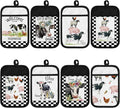 8 Pcs Pot Holders with Pocket Farmhouse Kitchen Decoration Farm Animal Cute Heat Resistant Potholders Hot Pad Oven Mitts Cookie Bag Oven Gloves for Kitchen Decorations Baking Cooking Gifts