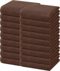 Homaxy 100% Cotton Waffle Weave Kitchen Dish Towels 18-Pack, Coffee | 13 x 28 Inches, Ultra Soft Absorbent Dish Towels, Quick Drying Cleaning Towels